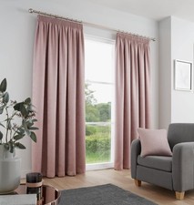 Fusion - Galaxy - Pair of Dim-out Pencil Pleat Curtains - 66" Width x 90" Drop 