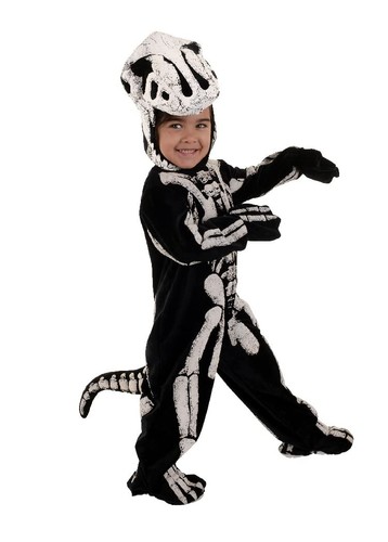 boys 's Skeleton - Fossil Costume, Black/White, Large 2-4T US