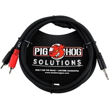 Pig Hog Solutions Stereo Breakout Cable 3.5mm to Dual RCA (3 ft.) 3 ft.