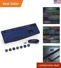 Multimedia Ergonomic Keyboard  Colorful Mouse Set with 3-DPI Adjustability