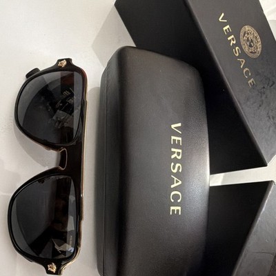 Versace Medusa Charm  Polarized  Sunglasses - Excellent, Box + Case + Book