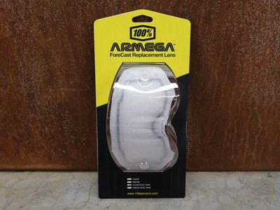100%   ARMEGA FORECAST DUAL PANE REPLACEMENT LENS / CLEAR / MX & MTB BRILLE