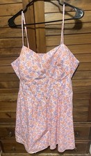 No Boundaries Plus Size Floral Sundress, Spaghetti Straps, Smocked Back Size 4X