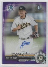 2017 Bowman Draft Chrome Pick Purple Refractor /250 Austin Beck #CDA-AB Auto 0rf