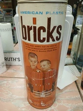 Vintage AMERICAN PLASTIC BRICKS by Halsam Play Set No. 725 -  291 pieces READ