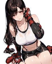 Tifa Lockheart FF7 Waifu Sticker Anime Weatherproof 6" Car Decal Final Fantasy