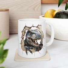 T Rex Dinosaur - Funny Ceramic Coffee Mug Gift, Cute Dino Coffee Gift for Women