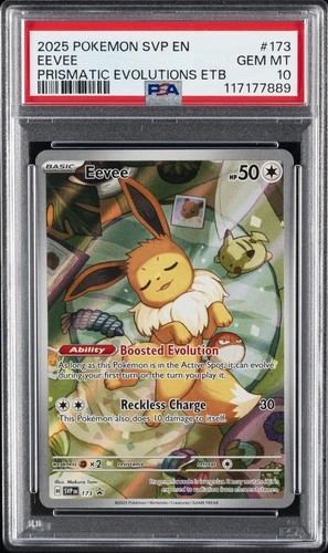 2025 POKEMON SVP EN-SV BLACK STAR PROMO #173 EEVEE PSA 10