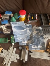 Huge Lot Fisher Price GeoTrax Train Set Accessories Trains Tracks Incomplete Set