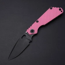 Strider Knives SnG DGG - Pink G10 & Anodized Titanium / Black MagnaCut Blade