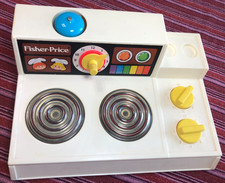 Vtg Fisher Price 1978 Stove Top Toy Range Glow Magic Burners Kids
