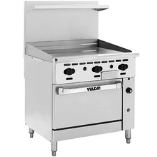 Vulcan 36R-36G Endurance 36" Gas Manual Griddle Range w/ Refrigerated Base
