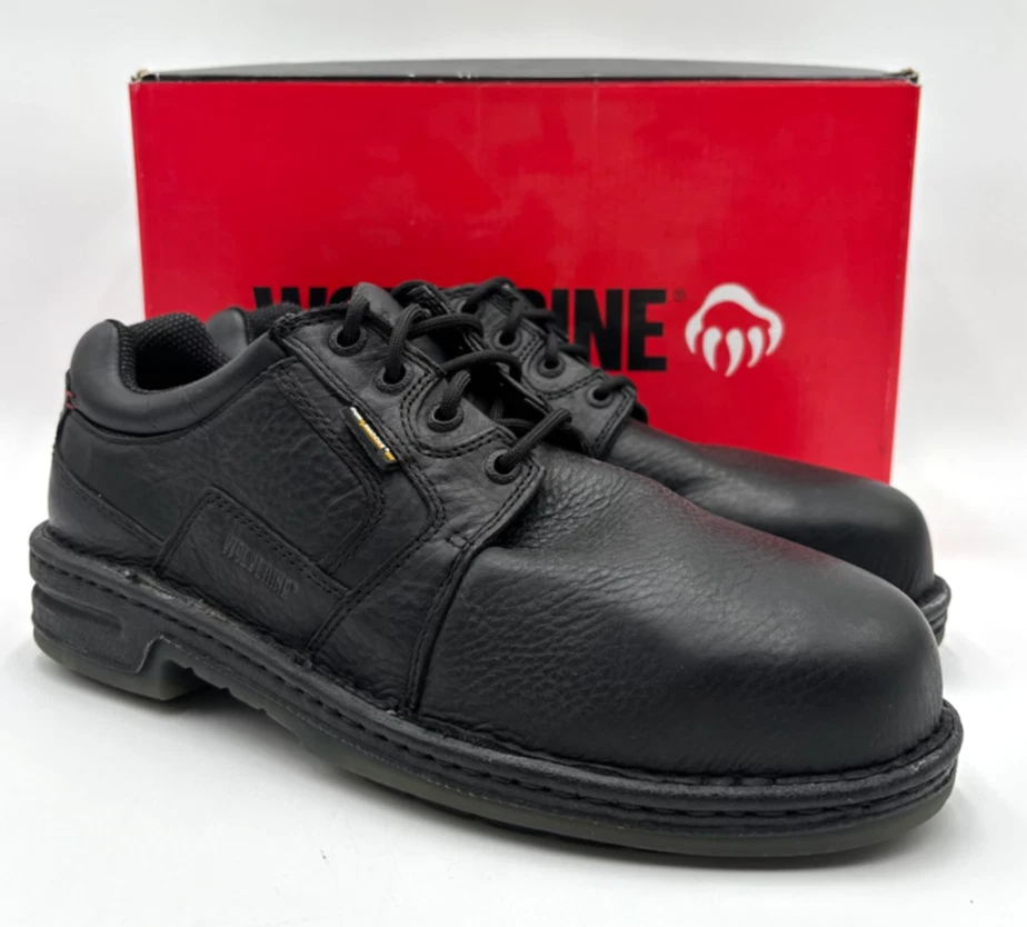 Wolverine MARCUM OXFORD Men's NEW Steel-Toe Work Shoe Black Multiple Sizes