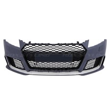 FRONT BUMPER TTRS STYLE PRIMER FINISH W/ BLACK GRILLES FOR AUDI TTS MK3 8S 14-19