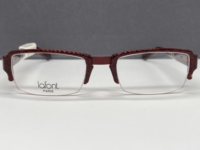 Jean Lafont Brille Herren Damen eckig rot Duel 641 XL Halbrand NP358 