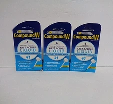 3x Compound W Maximum Strength Fast Acting Liquid Wart Remover, 0.31 Fl Oz