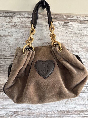 JUICY COUTURE Daydreamer once upon a time beige/brown/gold velour y2k purse 2002 - Picture 2 of 10
