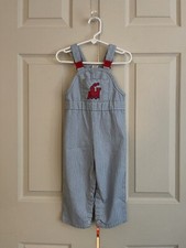 Sears Vintage Blue Train Conductor Infant Overalls Size Large 26-31 Lbs USA Made