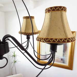 New 5 Bell Candelabra Chandelier Shades Covers Gold Brown