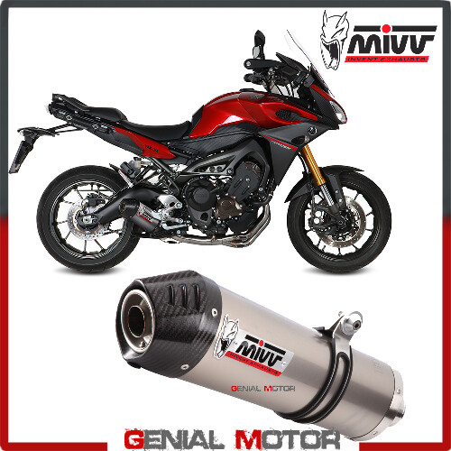 Mivv Complete Exhaust Oval Titanium Carbon Cap YAMAHA TRACER 900 GT 2015 2018 - Picture 1 of 6