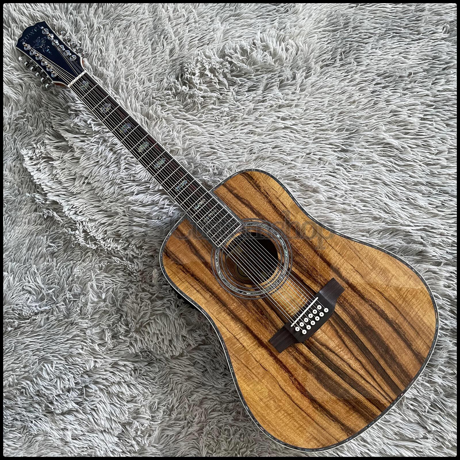 ZUWEI 41 Inches 12 Strings DD45 Acoustic Guitar Full KOA Body Rosewood