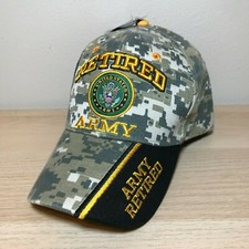 Officially Licensed Army Vet Veteran Retired ARMY Emblem in Digital CamoCap Hat