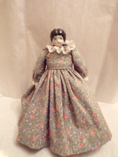 VTG Victorian China Head Doll With Flowered Dress
