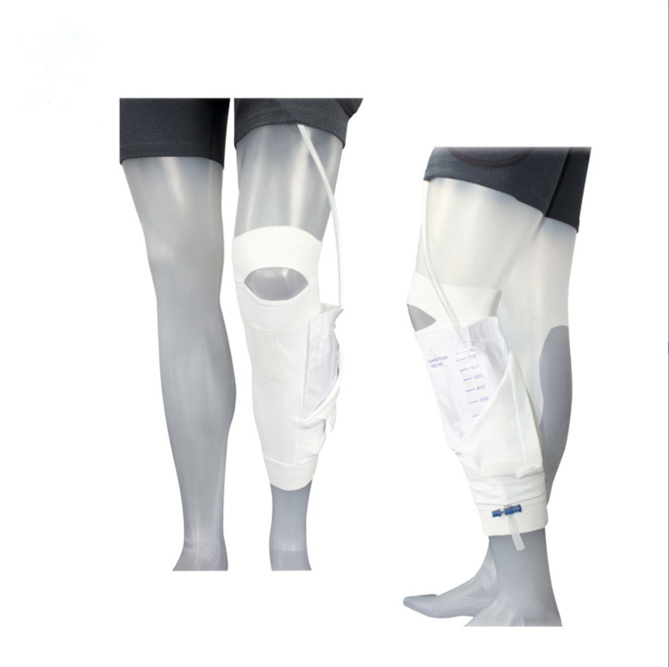 Urine Leg Sleeves Catheter Bag Holder with Waist Drainage Belt 32cm