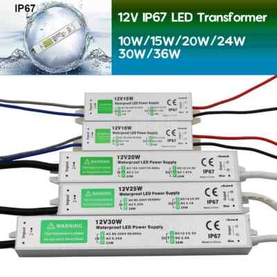 DC 12V 10-300W Wasserdicht LED Treiber Netzteil Trafo LED Streifen PSU.