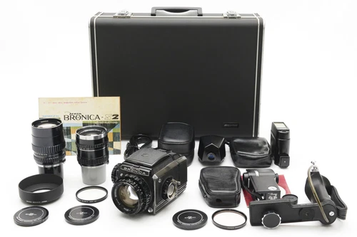 [Near MINT] ZENZA BRONICA S2 Camera+200/3.5+100/2.8F+135/3.5 lens From JAPAN