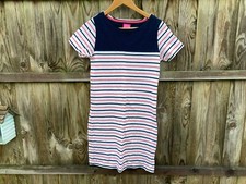 JOULES STRIPED T SHIRT DRESS SHORT SLEEVE CASUAL UK 10 MEDIUM COTTON ZZ