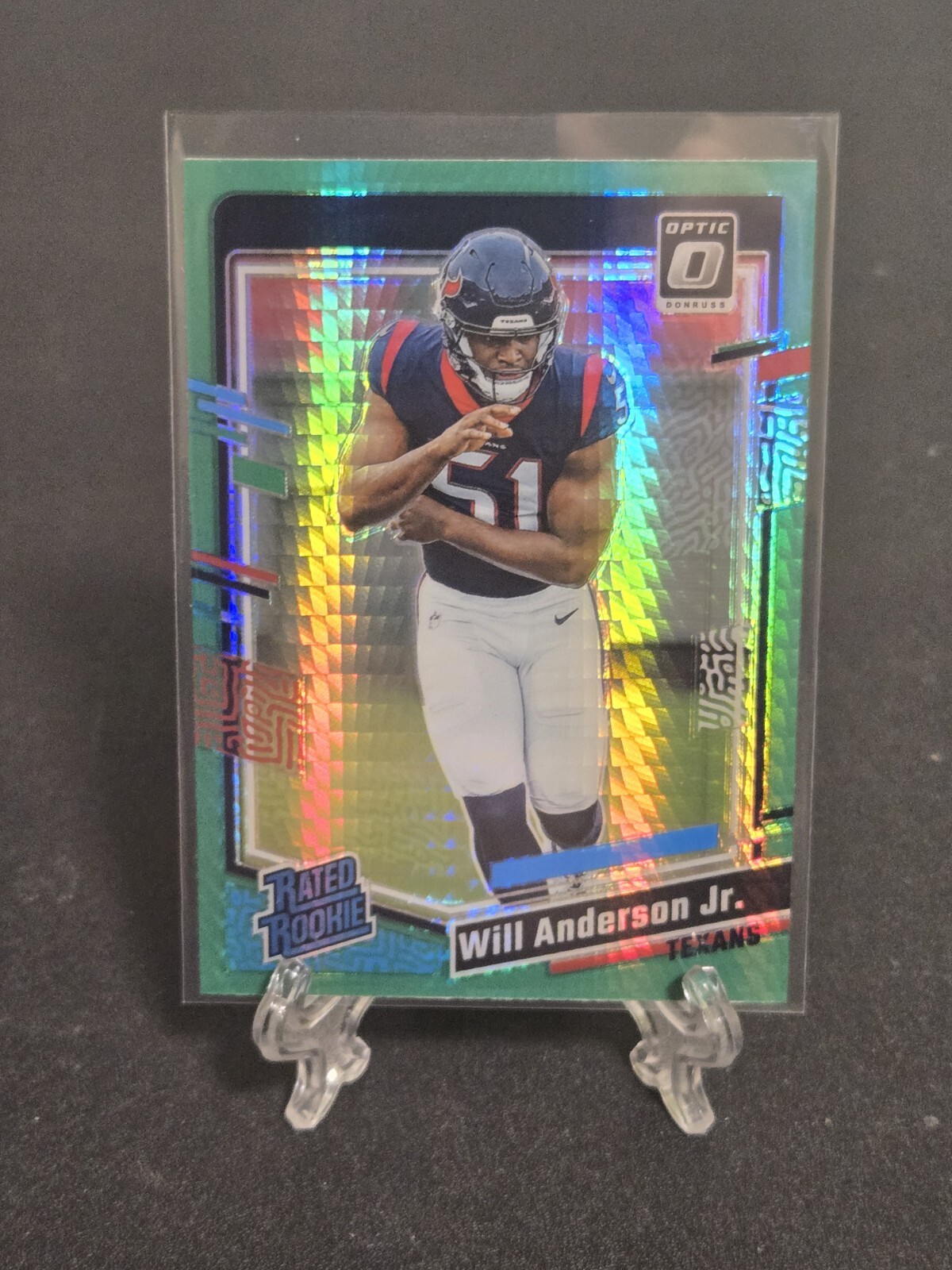2023 Donruss Optic #246 Will Anderson Jr. Hyper Green Prizm RC