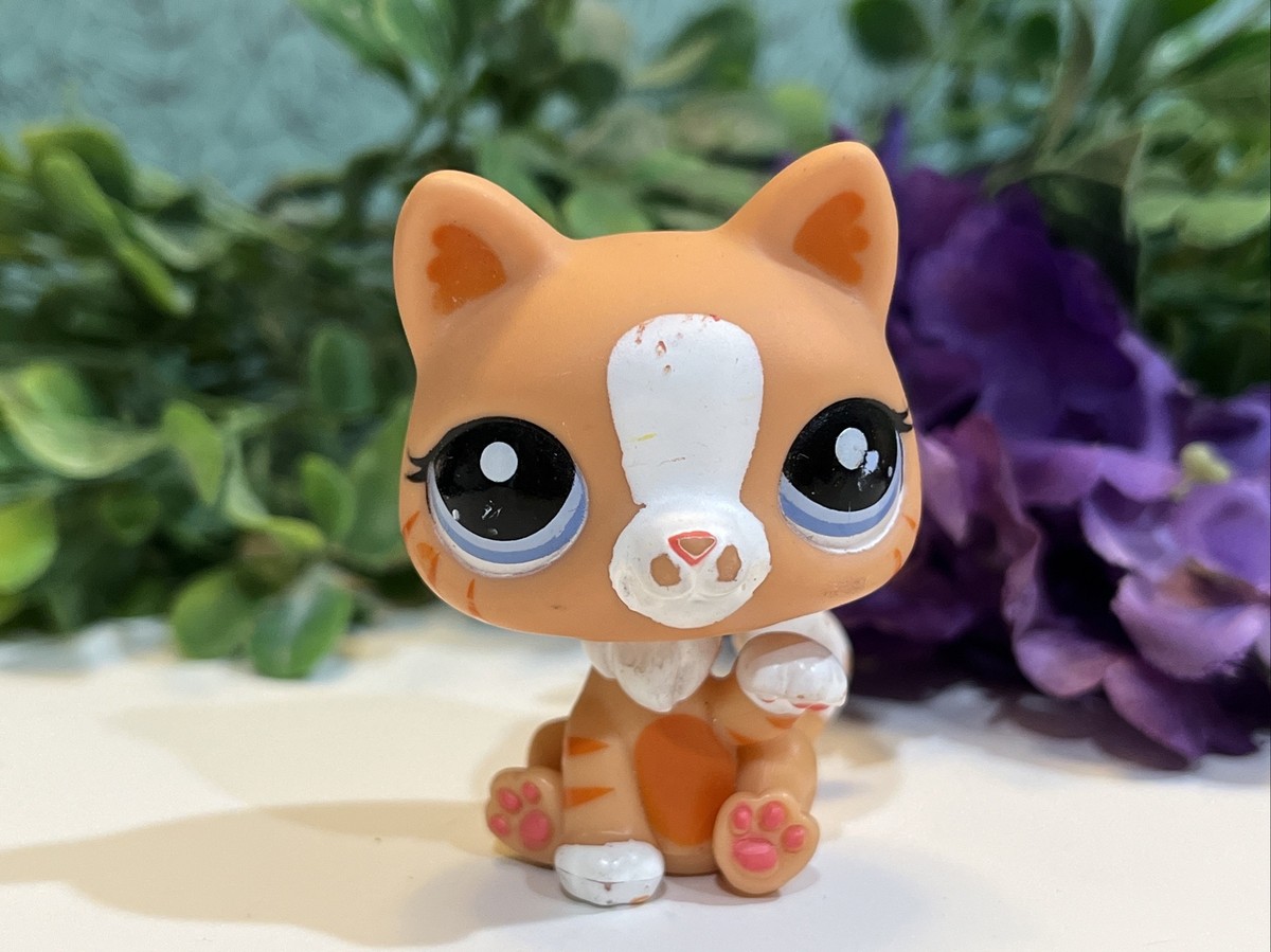 BLEMISHED Littlest Pet Shop 2095 LPS Authentic Tokyo Cat Orange