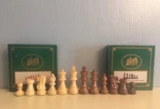 Italfama Chess Set Golden Rosewood RARE! King Ht 7.6 cm. Vintage NIB