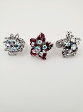 Flora Cluster Rhinestone Cocktail Ring