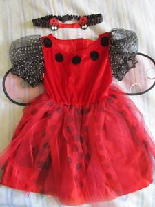 VGUC 18M Cute Lady Bug Dress & Headband/Costume - Halloween or Just 4 Fun!