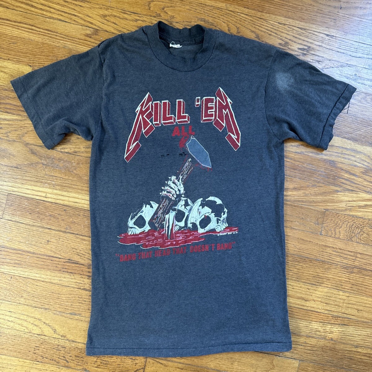 Vintage 80's Metallica 1987 Kill Em All - Whiplash XS RARE Single Vintage 80's Metallica 1987 Kill Em All - Whiplash XS RARE Single