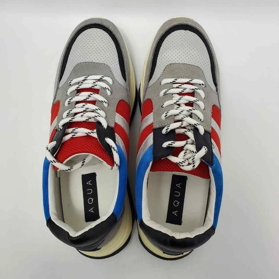 Aqua Womens AQ-IKE Multicolor Leather Lace Up Platform Sneakers Size 9.5M - Image 4 of 4