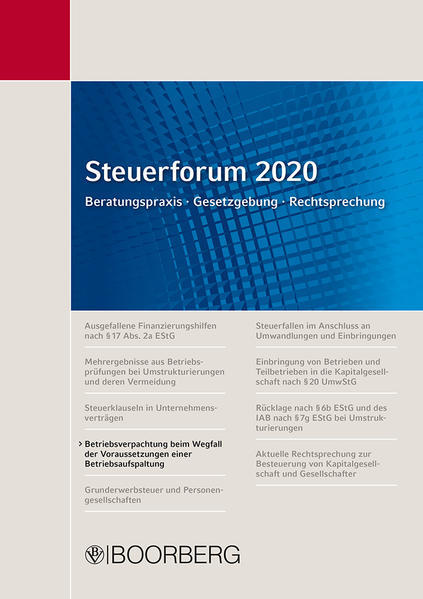 Thumbnail - Steuerforum 2020 | Guido Förster, Hans Ott | 2020 | Deutsch