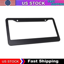 Black Stainless Steel Metal License Plate Frame Tag Cover New 1pack Black Stainless Steel Metal License Plate Frame Tag Cover New 1pack