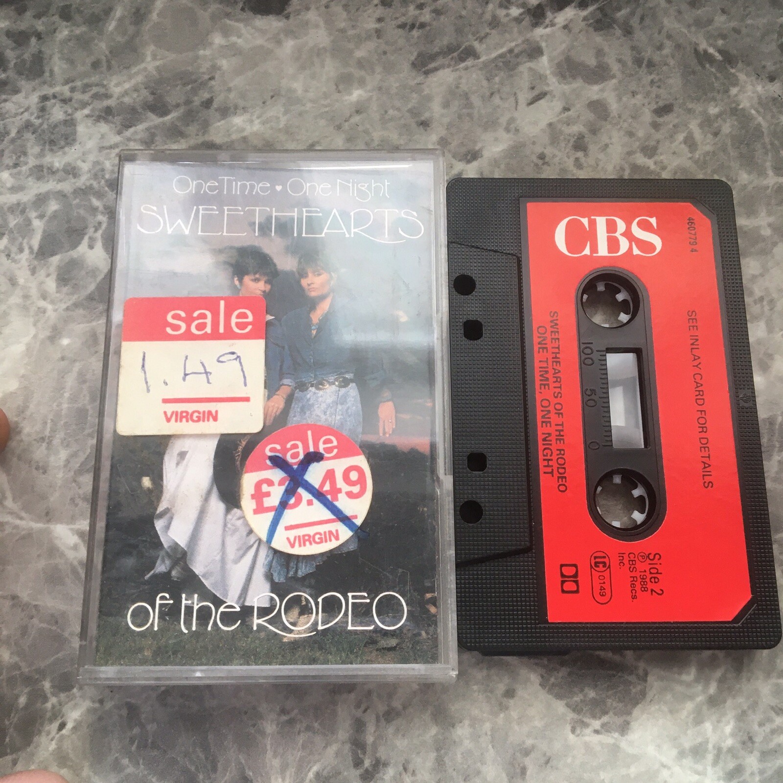 Sweethearts Of The Rodeo - One Time One Night  Cassette Tape