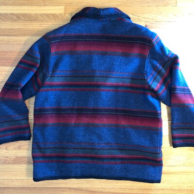 Woolrich Vintage Blanket Coat Women Size XL Tribal Navajo Wool
