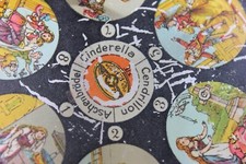 Round Glass Slides Ernst Plank Magic Lantern Projector German - CINDERELLA