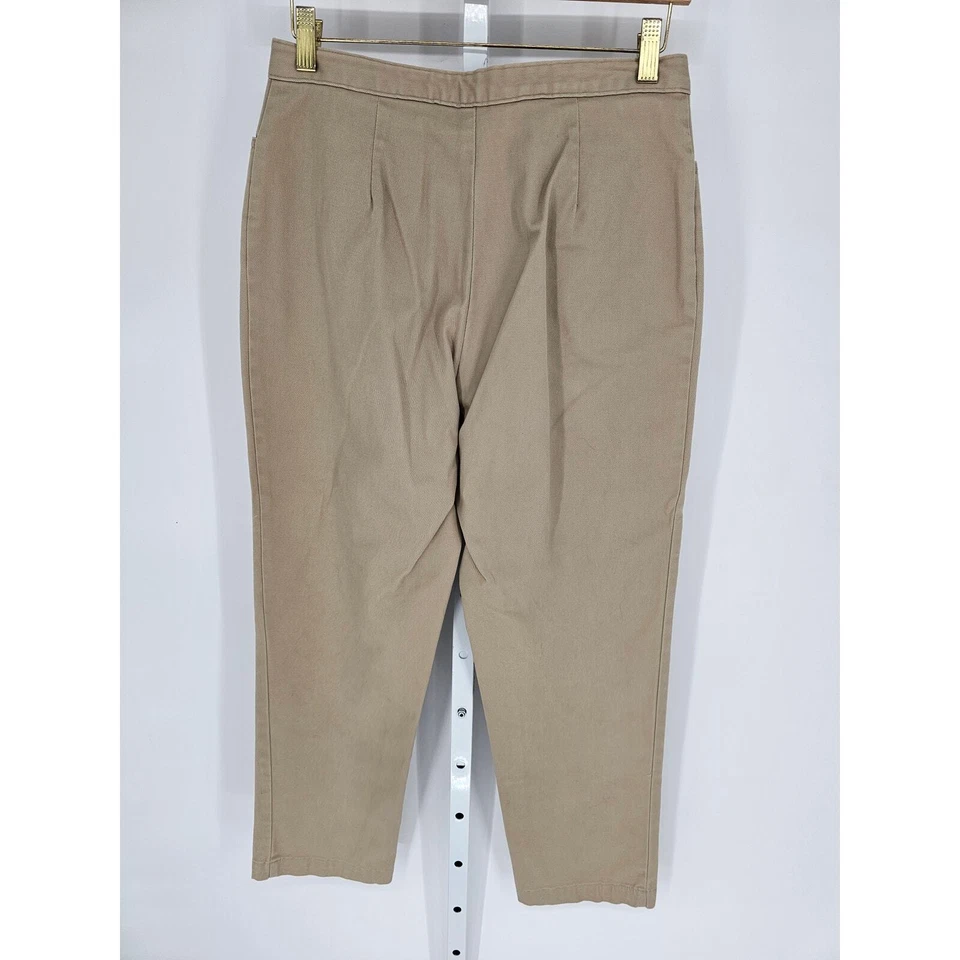Westbound Women's Tan Slim Leg Mid Rise Pull-on Cotton Pants Size 12P - Image 4 of 4