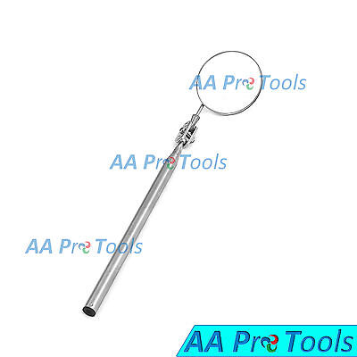 Quality AA PRO Set of New 2PC Rectangular & Round Telescopic Inspection Mirror Stainless Steel A 