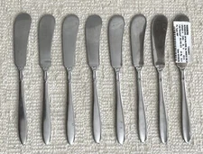 Nasco Japan Stainless Berkshire Set of 8 Butter Spreader Knives