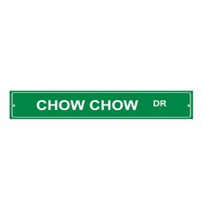 Aluminum Weatherproof Road Street Signs Chow Dog Drive Home Decor Wall