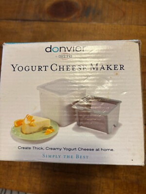 Cuisipro Donvier Yogurt Cheese Maker MIB Box Instructions Recipe Book  Included