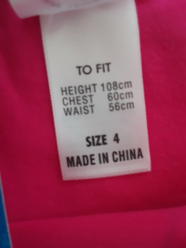 Smurfs Singlet Grls Size 4 Pink Cotton elastane Licensed Merch New Tag - Picture 10 of 10