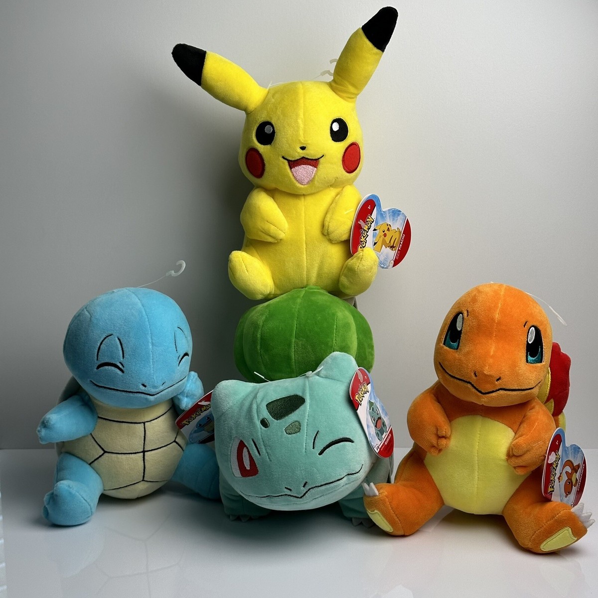 Pokemon stuffed toy　 4 bodies 4 Plush lot 2020 Pokemon Bulbasaur Charmander Pikachu